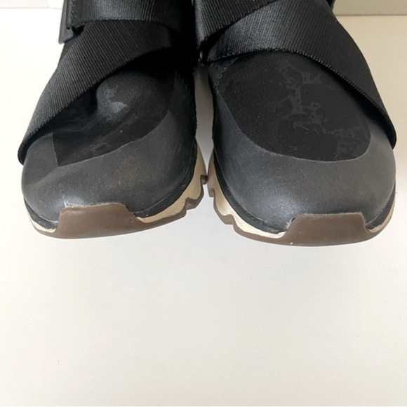 Sorel Kinetic Sneakers Women Size 9.5 Slip On Platform Black Tan Casual Comfy - Picture 10 of 13